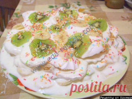 Торт из зефира без выпечки