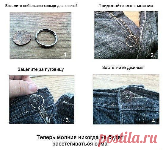 Если молния на джинсах  растёгивается сама