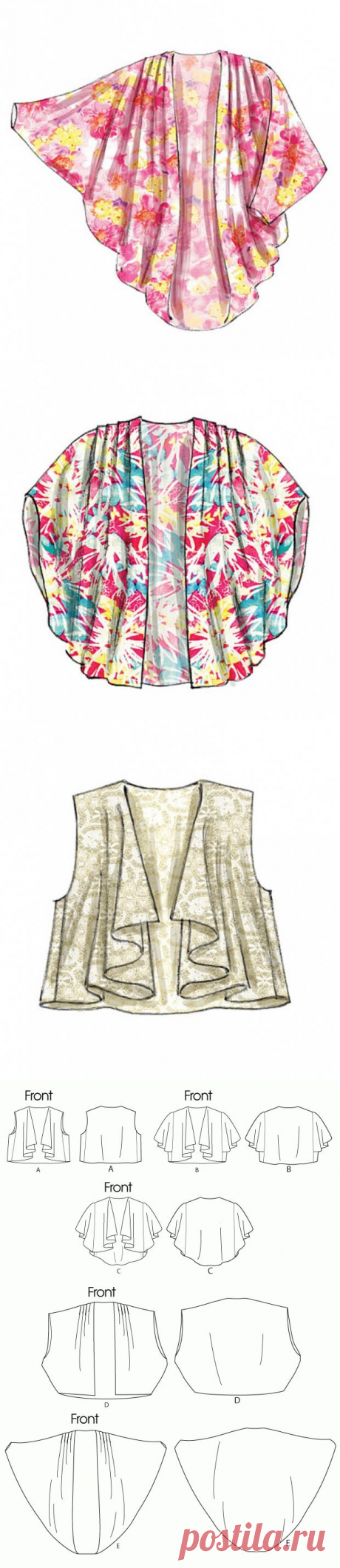 Туника-распашонка / Простые выкройки /