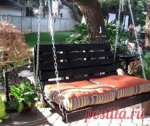 12 Creative Pallet Garden Swings | Home Design DIY