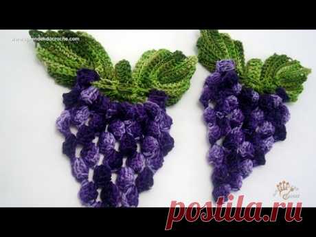 Motivo Cacho de Uvas em Crochê - Aprendendo Crochê