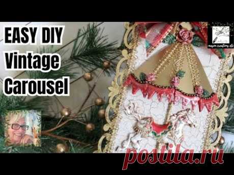 Create a Whimsical VINTAGE Christmas Ornament with Air Dry Clay!