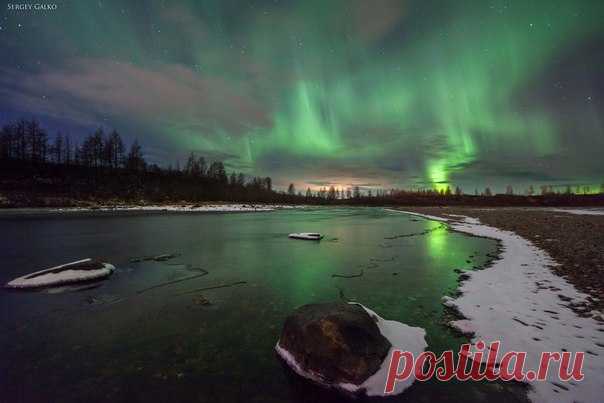 Река Хан-Мей, Ямал. Автор фото – Сергей Галко: Спокойной ночи.