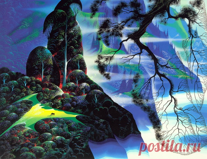 Фантастически красивые пейзажи. Художник Эйвинд Эрл / Eyvind Earle (США, 1916-2000)
