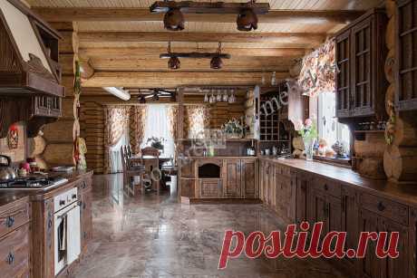 Кухня под старину из массива дерева – купить кухню в Москве