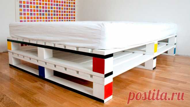 11 идей для создания кровати из паллет в стиле лофт своими руками RMNT.RU