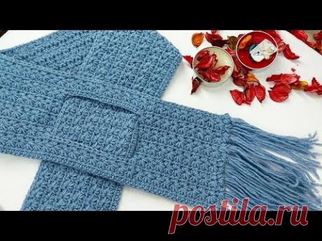 💯👍 очень простая и очень стильная конструкция модели воротника крючком