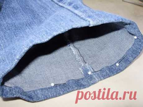 Подшиваем джинсы простым и красивым способом — DIYIdeas