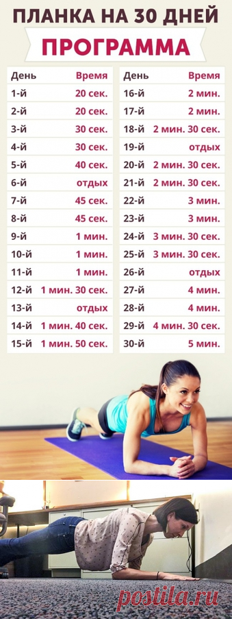 Я делала планку в течение 30 дней, и вот результат.И Вам советую