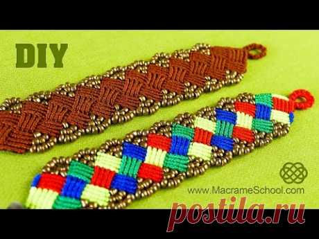 DIY Beaded Macramé Square Bracelet [Tutorial]