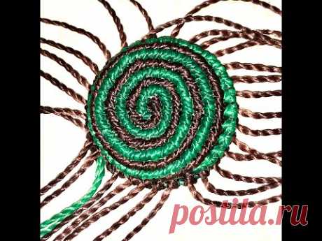 Espiral Engaste de Macrame para piedra redonda