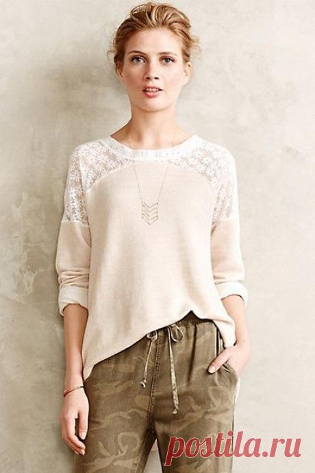 Свитер + кружево (трафик) / Свитер или кардиган: вторая жизнь / ВТОРАЯ УЛИЦА