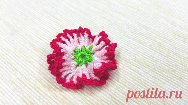 Мастер-класс по вязанию крючком ажурного цветка. | Повязули. Вязание крючком и вязание С2С. | Яндекс Дзен