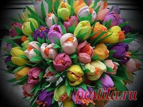 Букет цветов из бумаги