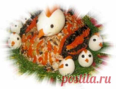 Праздничный салат с курицей | edimsalat.ru