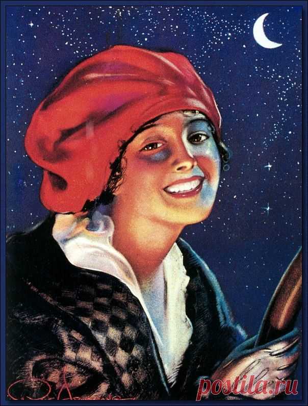 Девушки Rolf Armstrong (83 работ) » Картины, художники, фотографы на Nevsepic