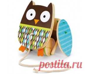Деревянная игрушка Skip-Hop Каталка Treetop Owl Pull Toy