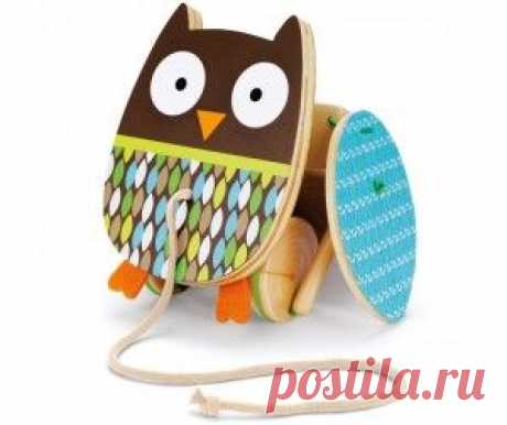 Деревянная игрушка Skip-Hop Каталка Treetop Owl Pull Toy