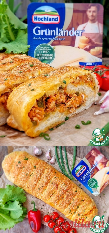 Куриный рулет-пицца "Стромболи" – кулинарный рецепт