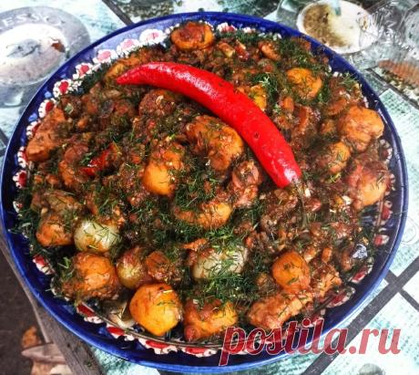 Грузинское блюдо Хорциани. Шикарное блюдо. Супер. Вкуснотище. Статья автора «Выходной ТВ» в Дзене ✍: Мммм пальчики оближешь. Привет, друзья! Вы на канале "Выходной ТВ"  и сегодня я приготовил традиционное грузинское блюдо😋 Делюсь рецептом!