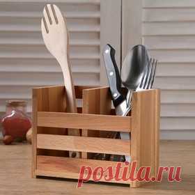 Подставка под столовые приборы, 16,1×10×13,1 см, бук Цена: 286.00 руб. Закажите прямо сейчас!