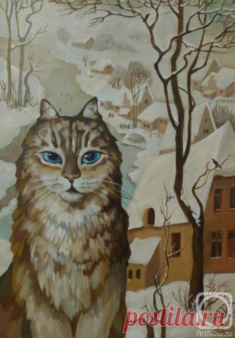 «Кот Питера Брейгеля Младшего» картина Паниной Киры (холст, акрил) — купить на ArtNow.ru