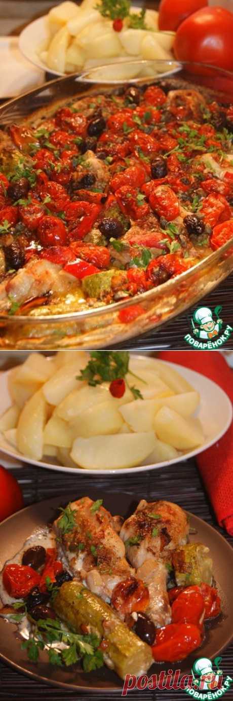 Курица в греческом стиле - кулинарный рецепт