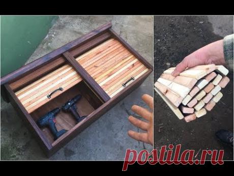 INTERESANTES : PUERTAS  "TAMBOR " (CORREDIZAS) en un MUEBLE AEREO //TAMBOUR DOORS CABINET