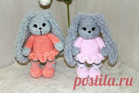 PDF Зайка балеринка Лика крючком. FREE crochet pattern; Аmigurumi toy patterns. Амигуруми схемы и описания на русском. Вязаные игрушки и поделки своими руками #amimore - зайка из плюшевой пряжи, заяц, плюшевый зайчик, кролик, зайчонок, крольчонок.