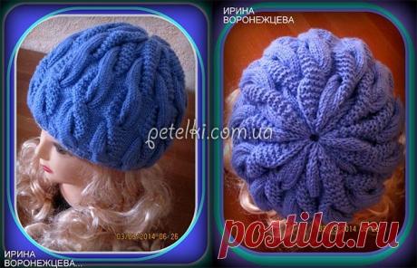 Милая шапочка узором Змейка (Вязание спицами) — Журнал Вдохновение Рукодельницы