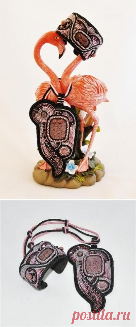 Розовый фламинго | biser.info - всё о бисере и бисерном творчестве