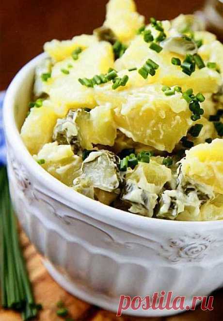 Самый простой картофельный салат | Обед из ничего
