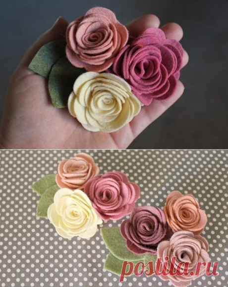 Цветочки из фетра