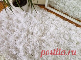 Плетем пушистый коврик своими руками — Сделай сам, идеи для творчества - DIY Ideas