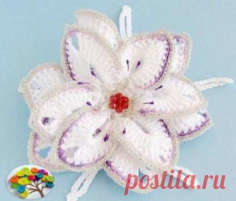 Нежный и красивый цветок крючком — DIYIdeas