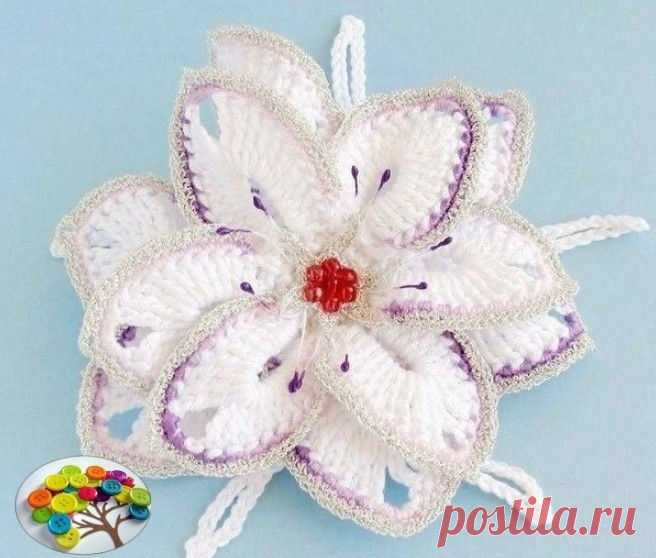 Нежный и красивый цветок крючком — DIYIdeas