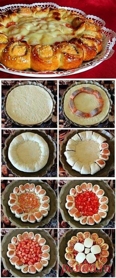 ПИРОГ С СЕМГОЙ И ОВОЩАМИ.