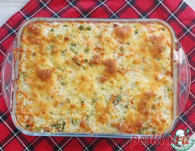 Рисовая запеканка с грудинкой и овощами – кулинарный рецепт
