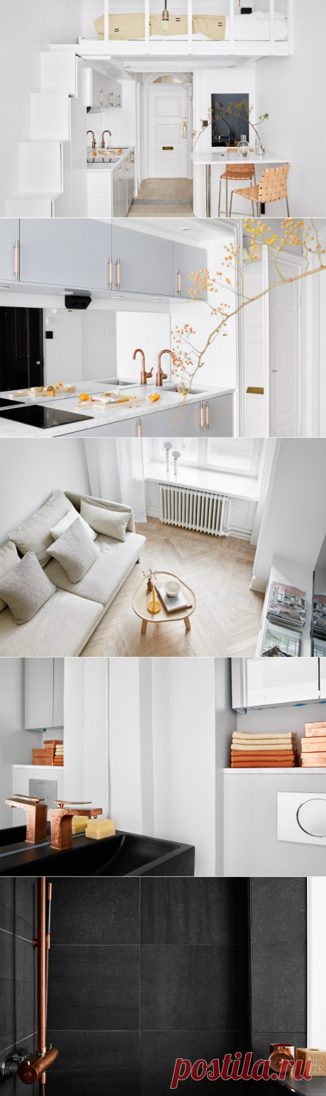 Функциональный дизайн крошечной квартиры — Роскошь и уют