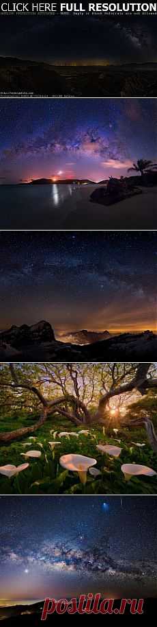 milky way over california canyons photo