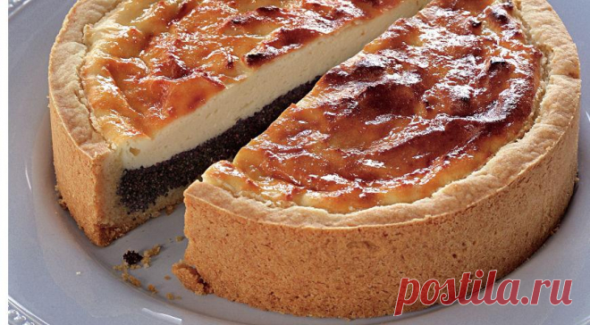 Творожный пирог с маком, пошаговый рецепт с фото
