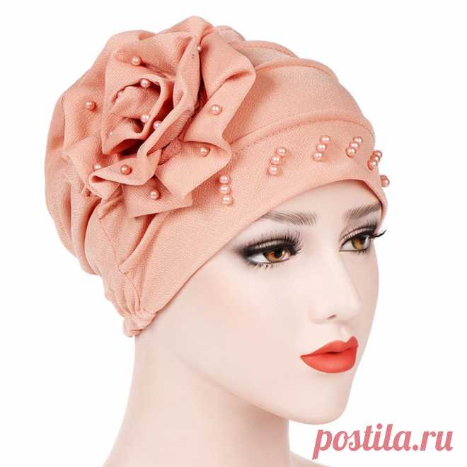 335р-Игрушки W женщин мусульманской растяжения Turban Шляпа Потеря Головной шарф Wrap Hijib волос Cap – купить по низким ценам в интернет-магазине Joom