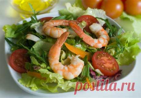 Салат с креветками