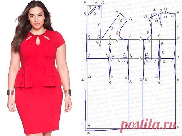 Выкройки красивых платьев для полных женщин