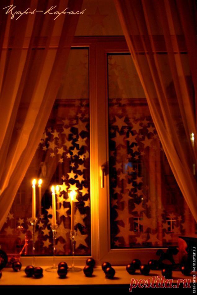 Как украсить окна по-новогоднему &raquo; Женский Мир