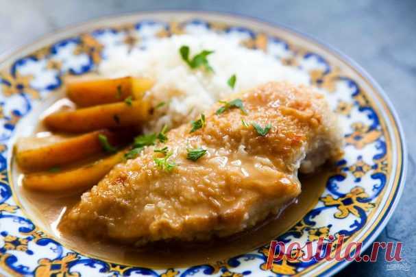 Куриная грудка с яблоками в медово-горчичном соусе - пошаговый рецепт с фото на Повар.ру