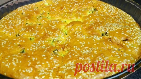 Вместо скучных пирожков! Самый ЛЕНИВЫЙ ПИРОГ с зеленым луком и яйцом! На второй день ЕЩЁ Вкуснее!