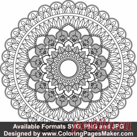 SVG Mandala Art #164 &amp;#8211; ColoringPagesMaker