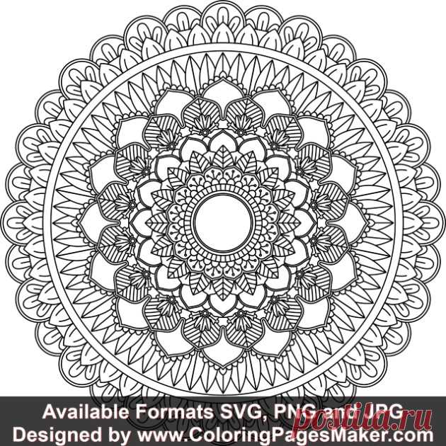 SVG Mandala Art #164 &#8211; ColoringPagesMaker