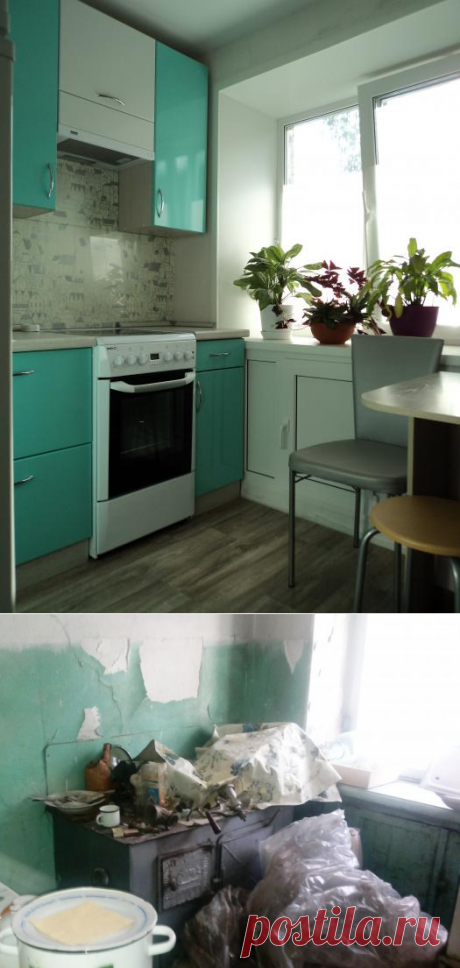 Превращение «гадкого утенка» - кухня 5,5 кв.метров без претензий на стиль и дизайн